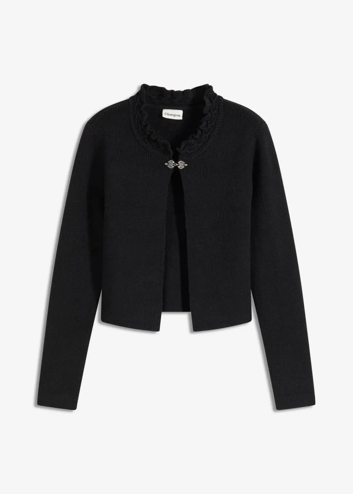 bonprix Pullover & Strickjacken|Bekleidung·Jeans^Trachten-Strickjacke schwarz