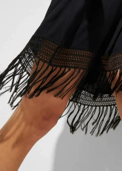 bonprix Strandmode|Bademode·Strandmode^Transparentes Strandkleid aus Viskose schwarz
