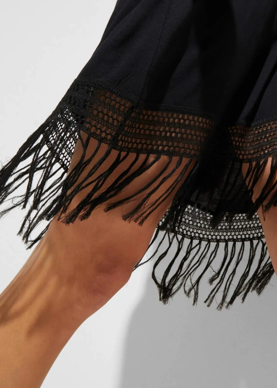 bonprix Strandmode|Bademode·Strandmode^Transparentes Strandkleid aus Viskose schwarz