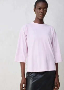 bonprix Shirts & Tops^Trapezförmiges Shirt mit Seidenanteil puderflieder