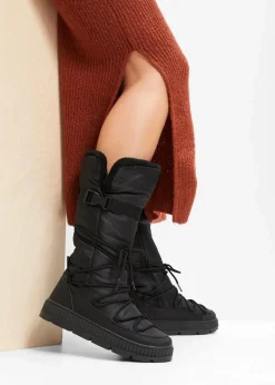 bonprix Mädchen·Stiefel & Stiefeletten|Komfortschuhe^Trekking-Boots schwarz