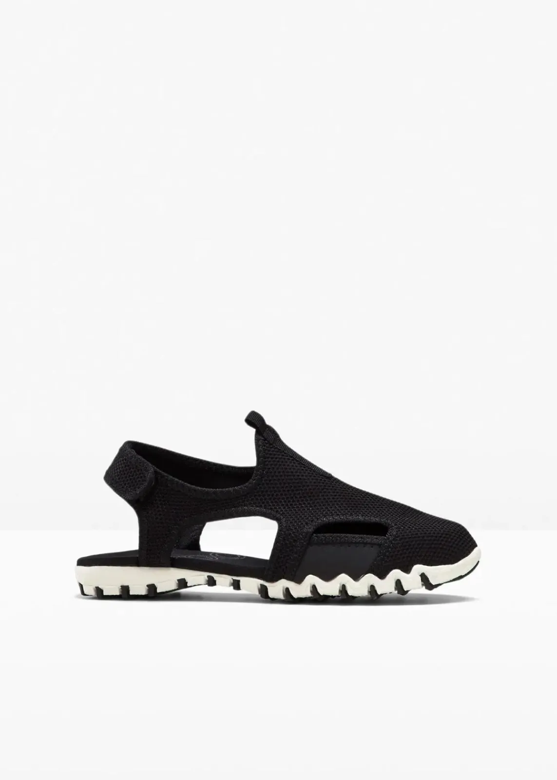 bonprix Sport- & Trekkingschuhe|Sommerschuhe^Trekkingsandalen mit Profilsohle schwarz/weiß