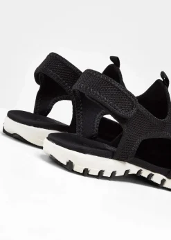 bonprix Sport- & Trekkingschuhe|Sommerschuhe^Trekkingsandalen mit Profilsohle schwarz/weiß