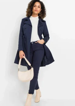 bonprix Jacken & Mäntel|Bekleidung·Hosen^Trenchcoat aus Baumwolle dunkelblau