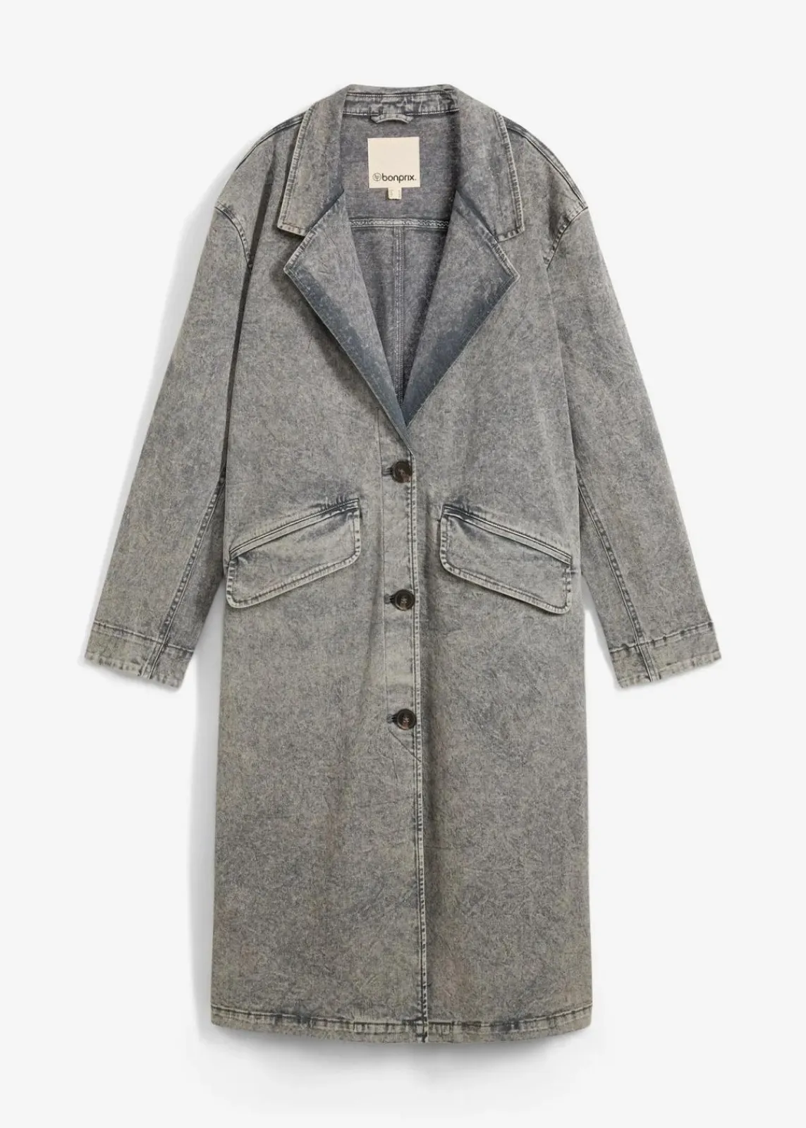 bonprix Jacken & Mäntel^Trenchcoat aus Twill anthrazit washed