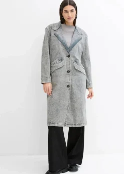 bonprix Jacken & Mäntel^Trenchcoat aus Twill anthrazit washed
