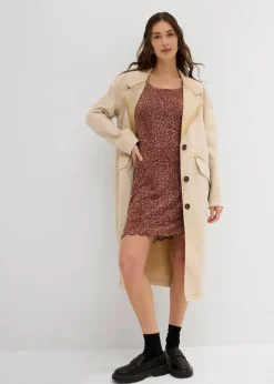 bonprix Jacken & Mäntel^Trenchcoat aus Twill latte macchiato washed