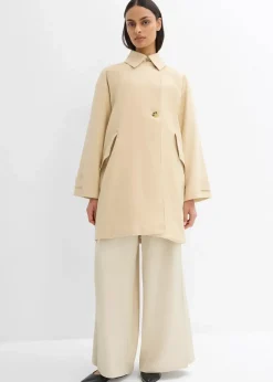 bonprix Bekleidung·Hosen|Jacken & Mäntel^Trenchcoat in A-Linie grünbeige