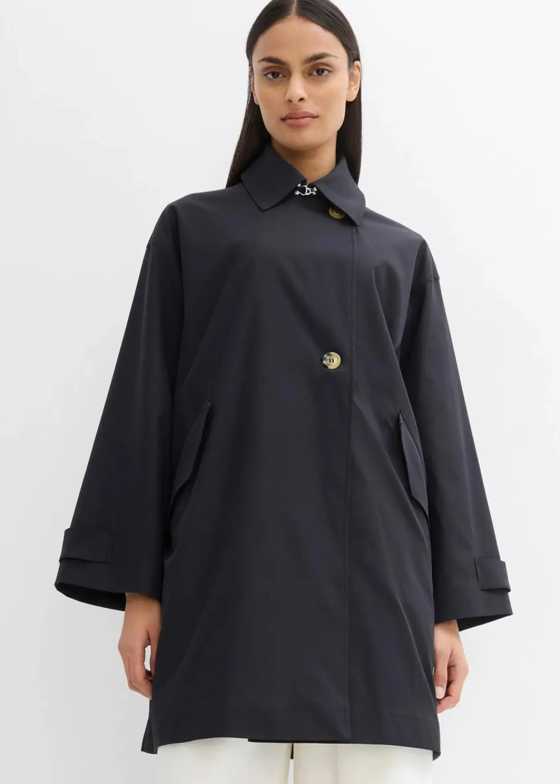 bonprix Jacken & Mäntel|Bekleidung·Hosen^Trenchcoat in A-Linie schwarz