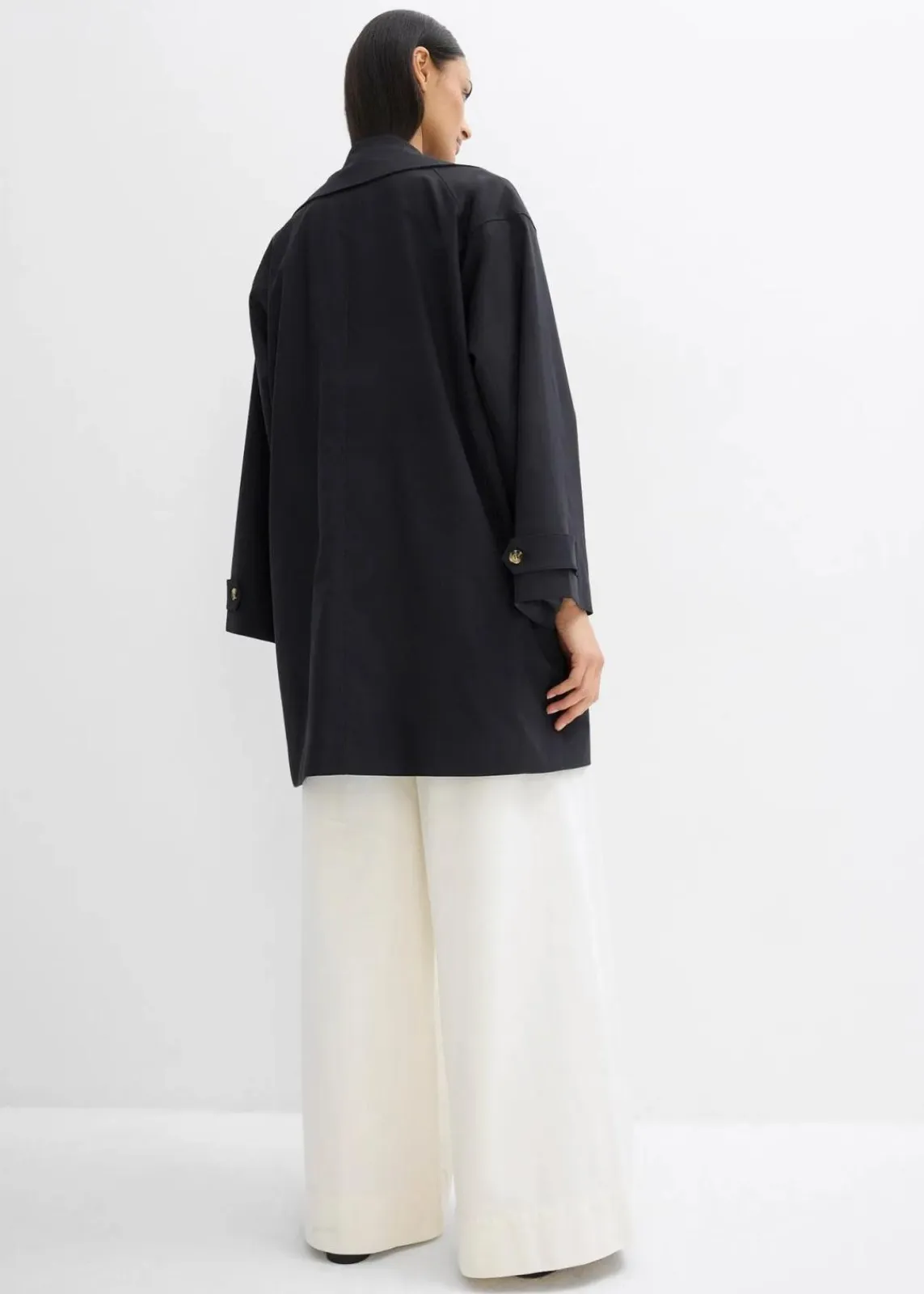 bonprix Jacken & Mäntel|Bekleidung·Hosen^Trenchcoat in A-Linie schwarz