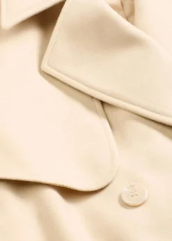 bonprix Bekleidung·Hosen|Jacken & Mäntel^Trenchcoat in Wolloptik kieselbeige