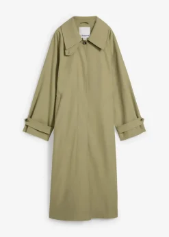 bonprix Bekleidung·Hosen|Jacken & Mäntel^Trenchcoat mit Laschen olivkhaki