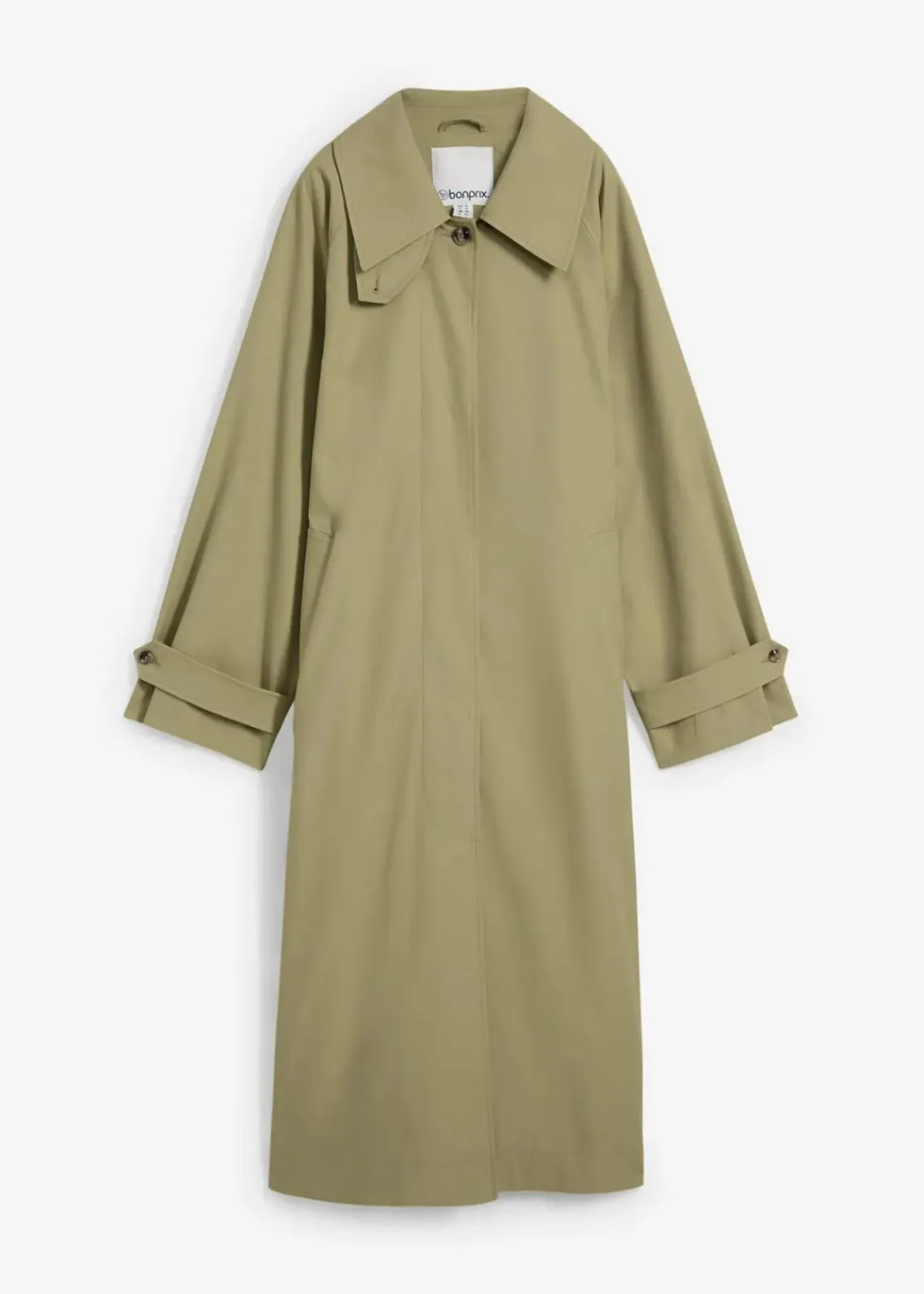 bonprix Bekleidung·Hosen|Jacken & Mäntel^Trenchcoat mit Laschen olivkhaki