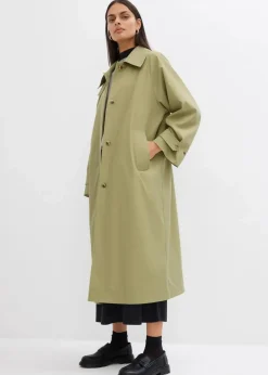 bonprix Bekleidung·Hosen|Jacken & Mäntel^Trenchcoat mit Laschen olivkhaki