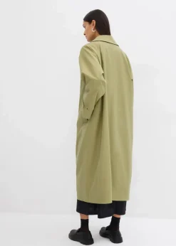 bonprix Bekleidung·Hosen|Jacken & Mäntel^Trenchcoat mit Laschen olivkhaki