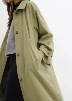 bonprix Bekleidung·Hosen|Jacken & Mäntel^Trenchcoat mit Laschen olivkhaki