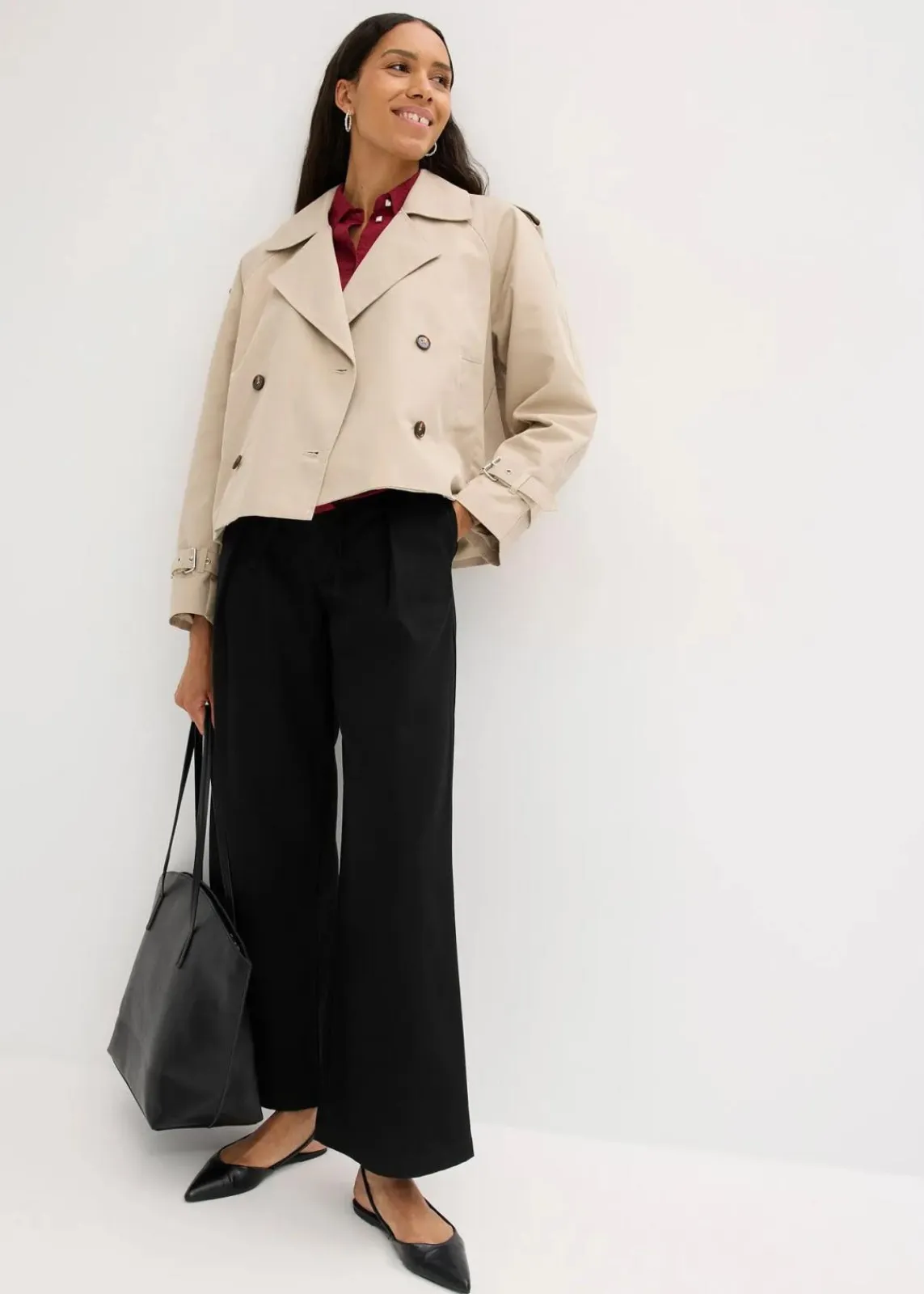 bonprix Bekleidung·Hosen|Jacken & Mäntel^Trenchjacke beige
