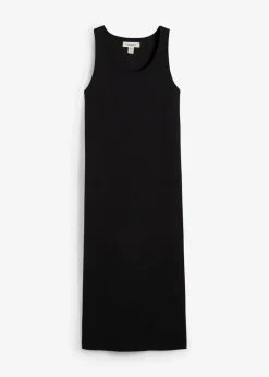 bonprix Bekleidung·Röcke|Basics^Trägerkleid aus Bio- Baumwoll-Stretch schwarz