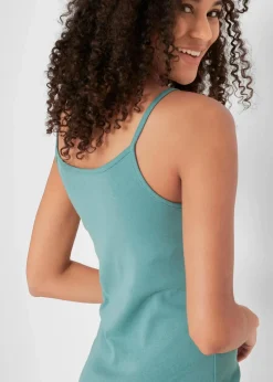 bonprix Kleider|Basics^Trägerkleid aus reiner Baumwolle (2er Pack) mineralblau+schwarz