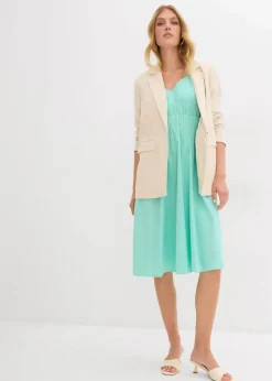 bonprix Bekleidung·Pullover & Strickjacken|Kleider^Trägerkleid aus reiner Bio-Baumwolle mentholblau