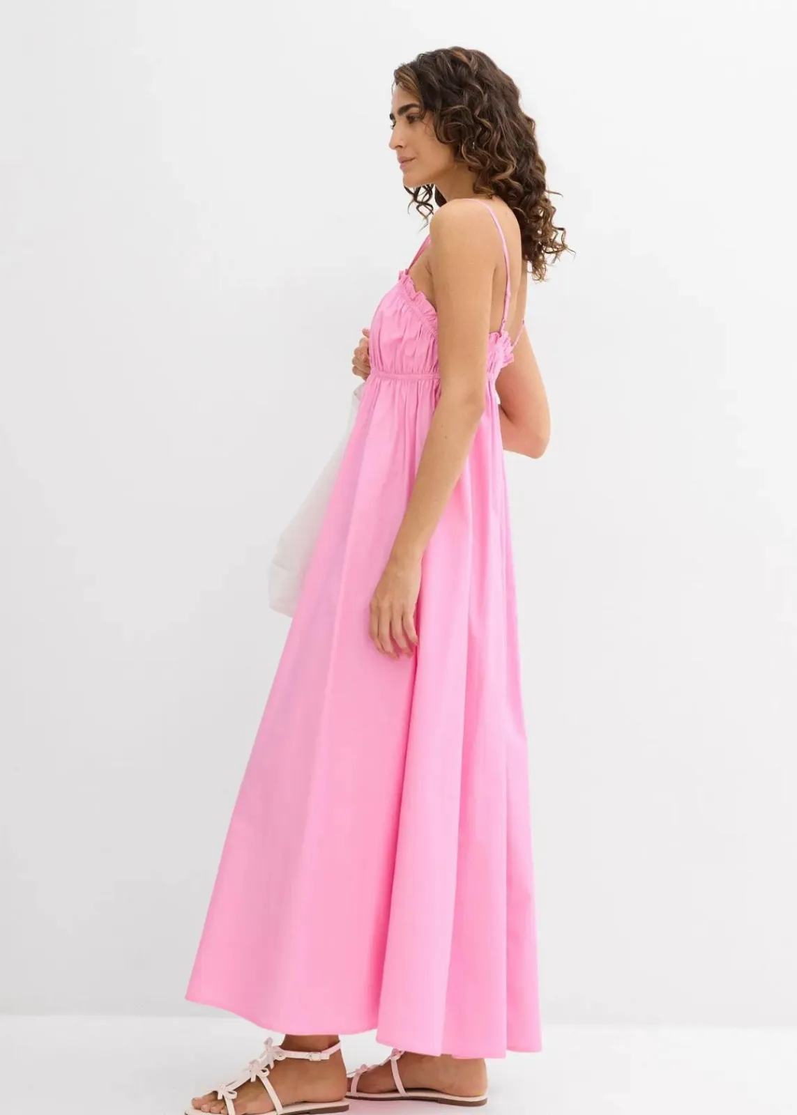 bonprix Bekleidung·Pullover & Strickjacken|Kleider^Trägerkleid aus reiner Bio-Baumwolle rosa