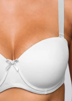 bonprix Große Cups D-H|Nachhaltigere Materialien^Trägerloser BH mit Bügel weiß