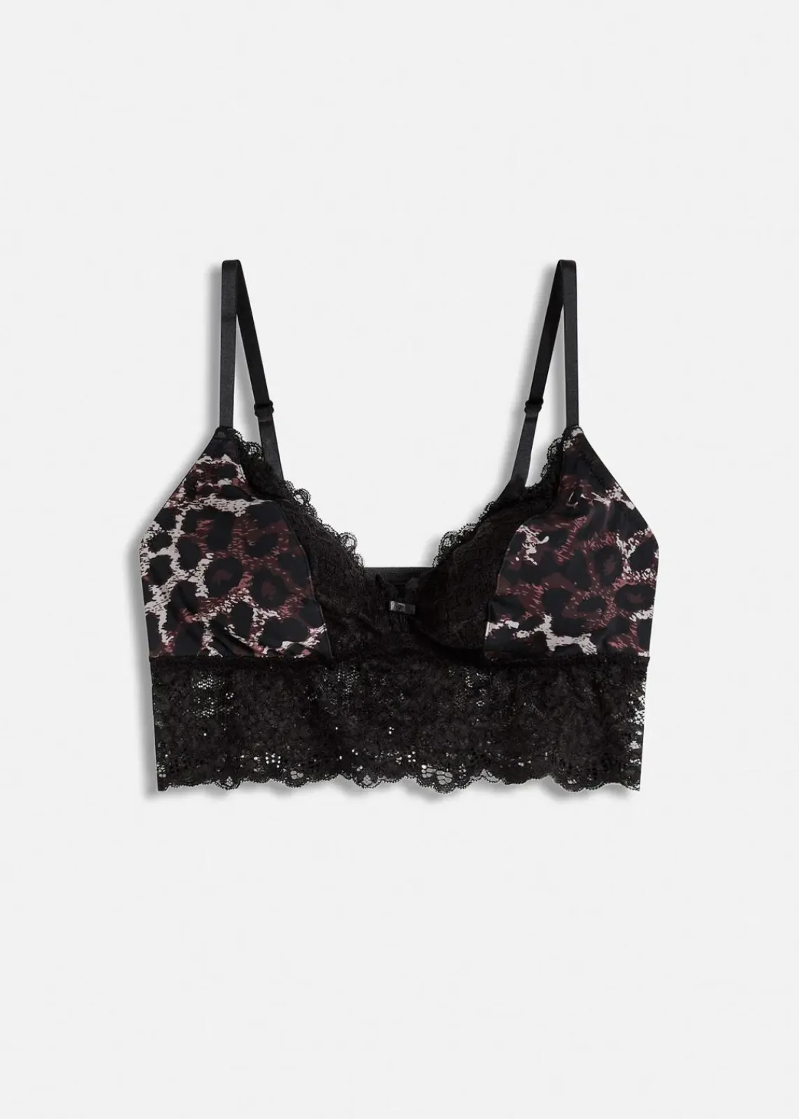 bonprix Nachhaltigere Materialien|Dessous^Triangel Bustier mit Spitze leo bedruckt