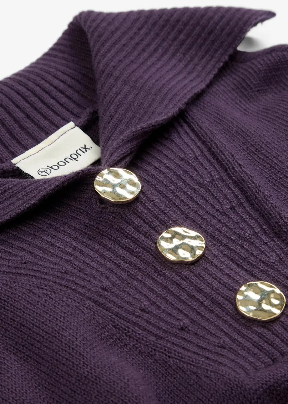 bonprix Bekleidung·Jeans|Pullover & Strickjacken^Troyer-Pullover aus Merinowolle pflaume