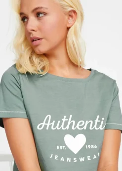 bonprix Shirts & Tops^T-Shirt rauchgrün bedruckt