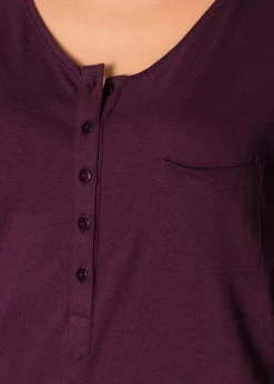 bonprix Shirts & Tops|Nachhaltigere Materialien^T-Shirt aus Baumwoll-Viskose-Mix bordeaux