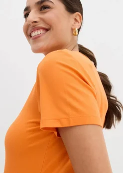 bonprix Bekleidung·Röcke|Basics^T-Shirt aus fließender Viskose orange
