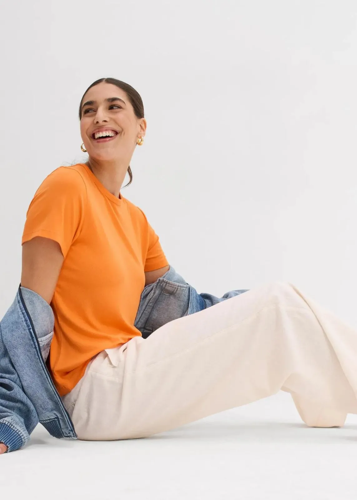 bonprix Bekleidung·Röcke|Basics^T-Shirt aus fließender Viskose orange