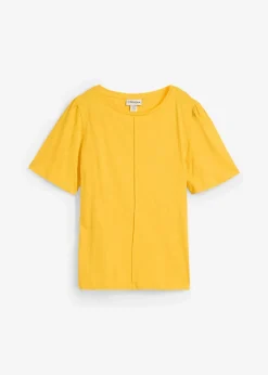 bonprix Nachhaltigere Materialien|Shirts & Tops^T-Shirt aus reiner Baumwolle safrangelb
