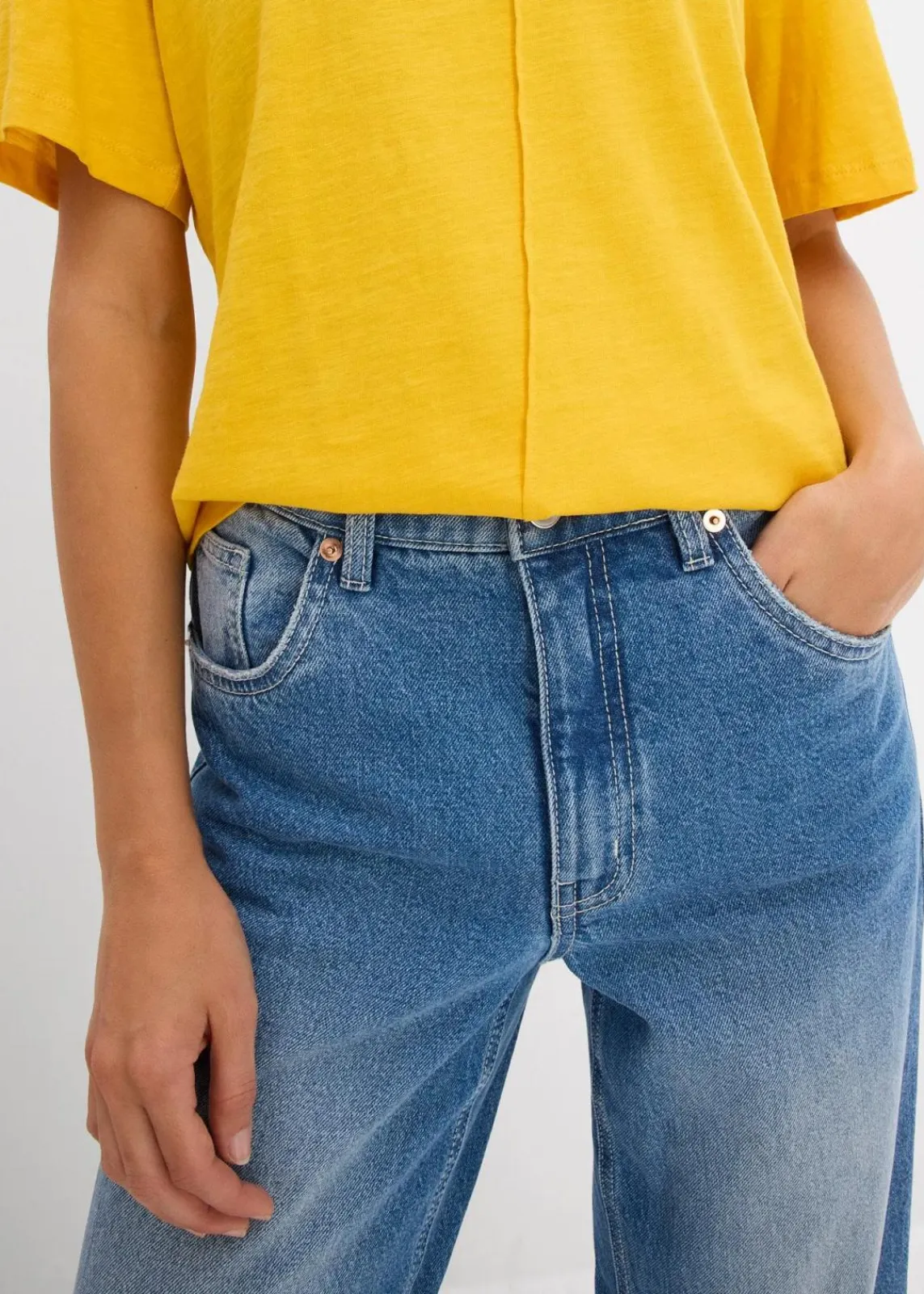 bonprix Nachhaltigere Materialien|Shirts & Tops^T-Shirt aus reiner Baumwolle safrangelb