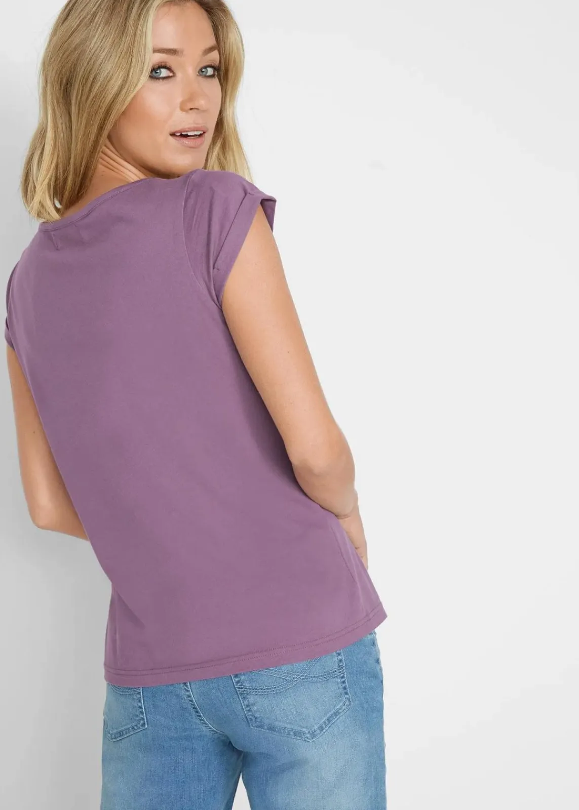bonprix Shirts & Tops|Basics^T-Shirt aus reiner Baumwolle mattlavendel