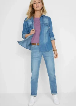 bonprix Shirts & Tops|Basics^T-Shirt aus reiner Baumwolle mattlavendel