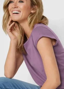 bonprix Shirts & Tops|Basics^T-Shirt aus reiner Baumwolle mattlavendel