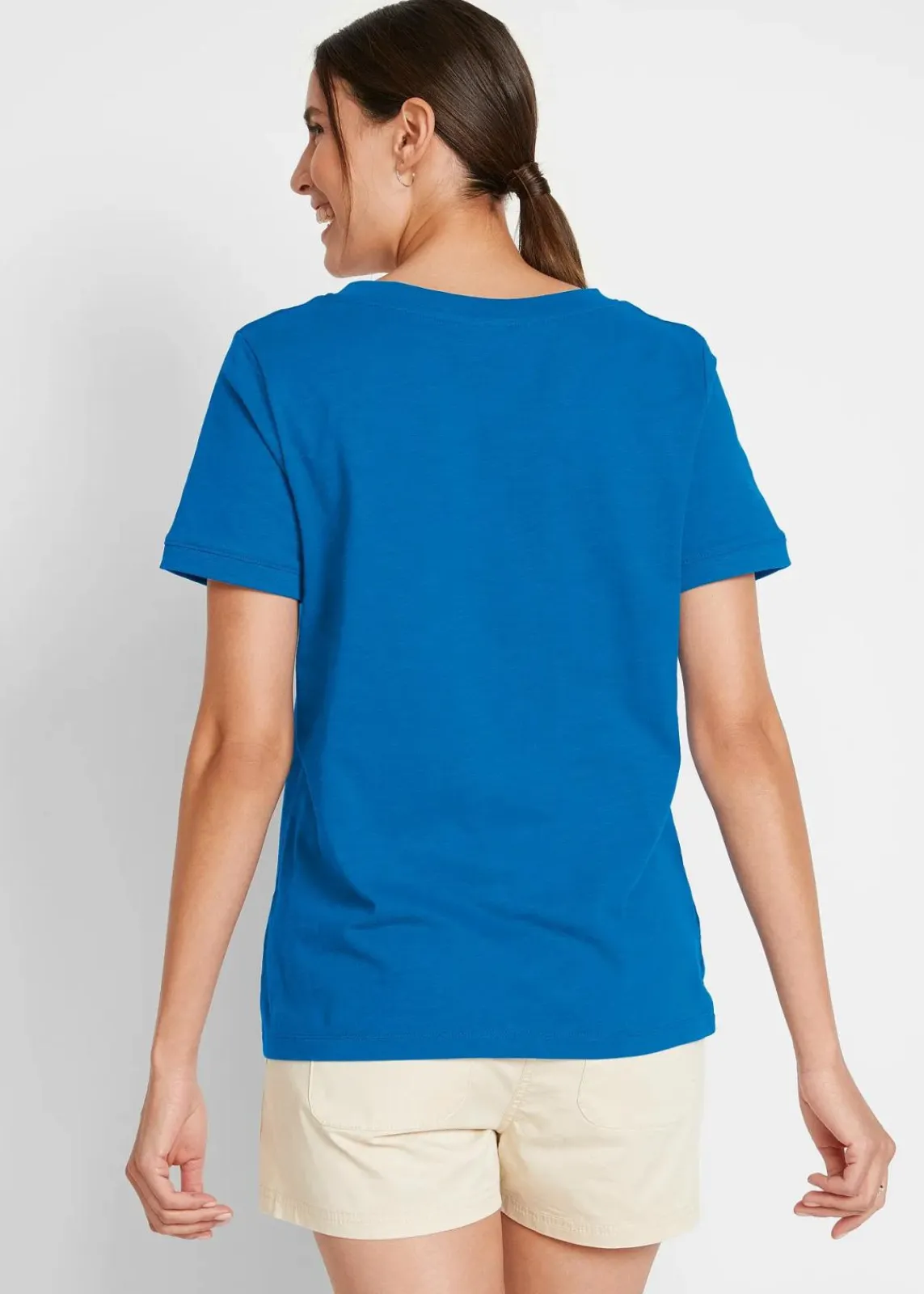 bonprix Shirts & Tops|Basics^T-Shirt aus reiner Baumwolle azurblau