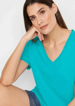 bonprix Shirts & Tops|Basics^T-Shirt aus reiner Baumwolle aqua