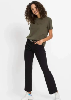bonprix Shirts & Tops^T-Shirt aus reiner Baumwolle dunkeloliv