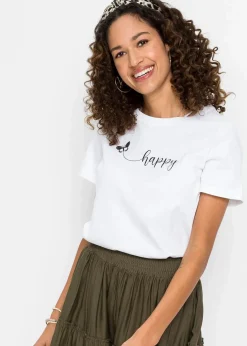 bonprix Shirts & Tops^T-Shirt aus reiner Baumwolle weiß