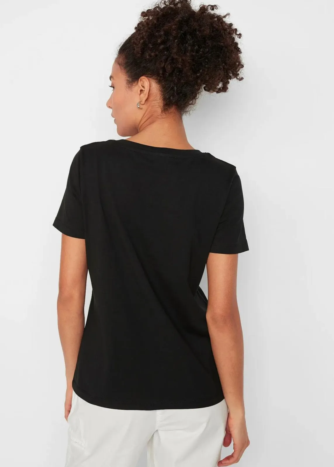 bonprix Bekleidung·Röcke|Basics^T-Shirt aus reiner Baumwolle (2er Pack) schwarz + schwarz