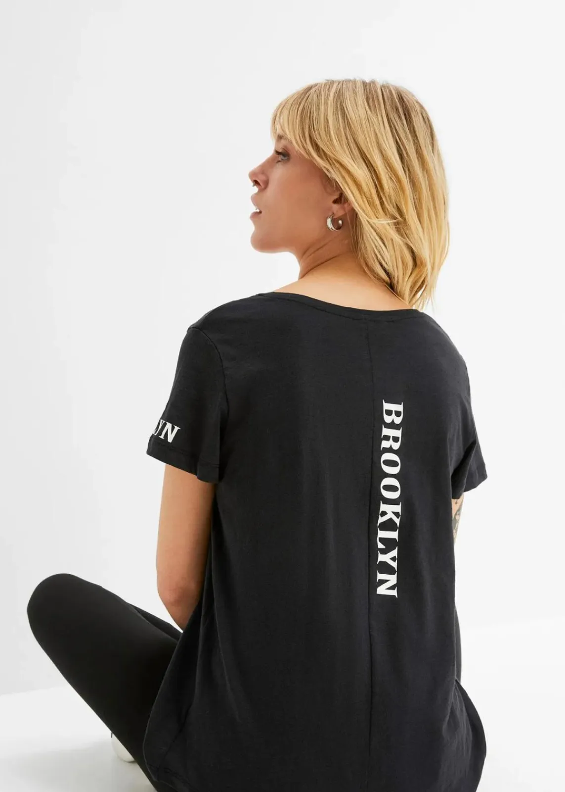 bonprix Shirts & Tops^T-Shirt aus reiner Baumwolle schwarz