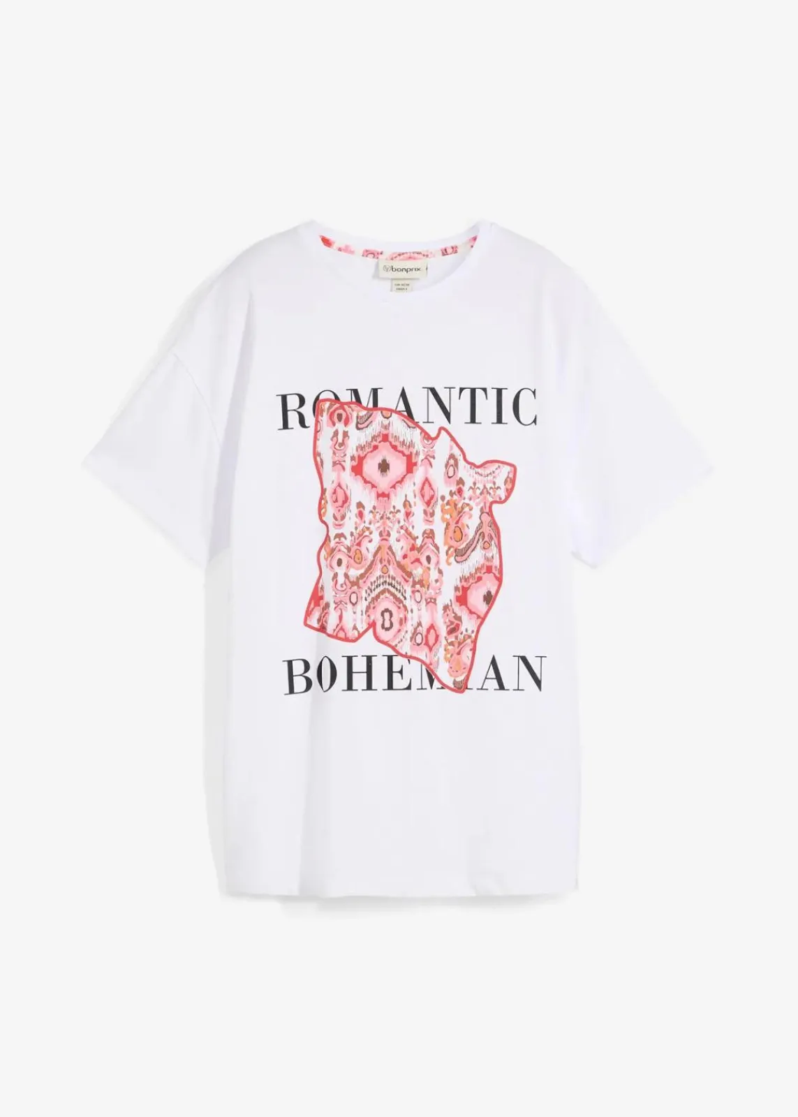 bonprix Shirts & Tops^T-Shirt aus reiner Baumwolle weiß/rot bedruckt