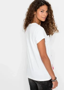 bonprix Shirts & Tops^T-Shirt aus reiner Baumwolle weiß bedruckt