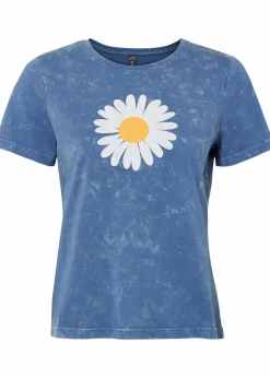 bonprix Nachhaltigere Materialien|Shirts & Tops^T-Shirt aus reiner Bio-Baumwolle jeansblau washed