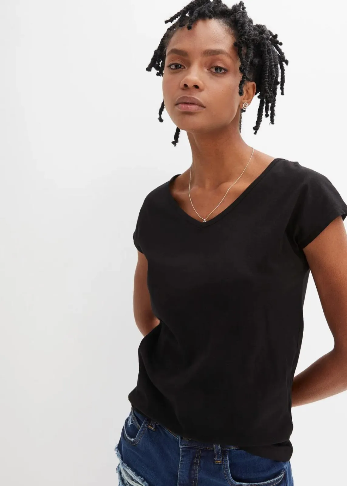 bonprix Shirts & Tops^T-Shirt aus reiner Bio-Baumwolle schwarz