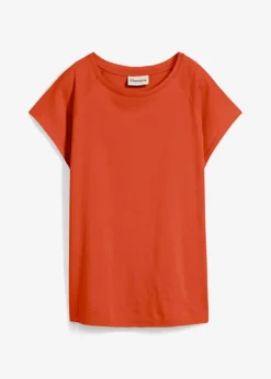 bonprix Nachhaltigere Materialien|Shirts & Tops^T-Shirt aus reiner Bio-Baumwolle lavaorange