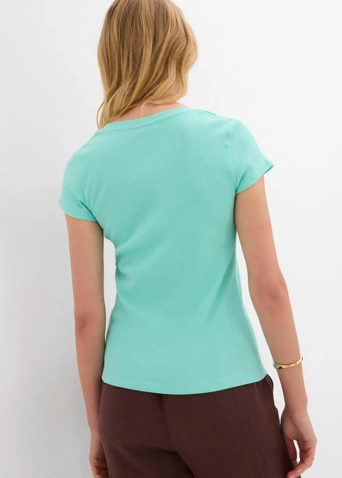 bonprix Nachhaltigere Materialien|Shirts & Tops^T-Shirt aus reiner Bio-Baumwolle mentholblau