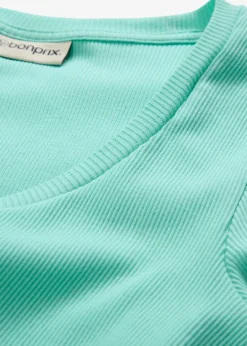 bonprix Nachhaltigere Materialien|Shirts & Tops^T-Shirt aus reiner Bio-Baumwolle mentholblau